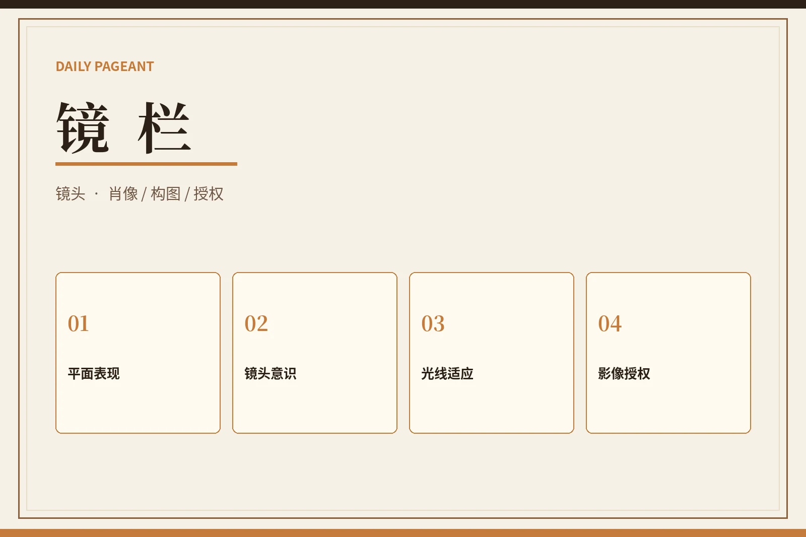 镜栏内容视觉